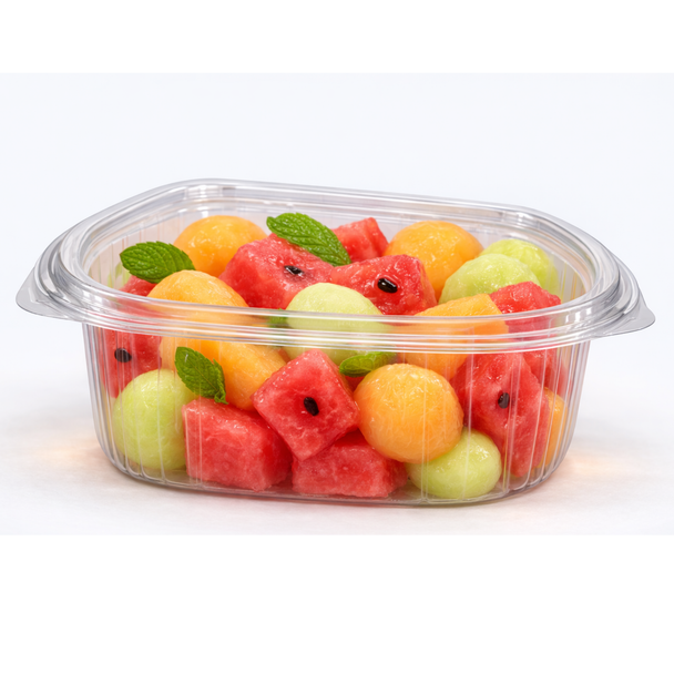 Somoplast 918 Clear Hinged Rectangular Container 600cc Deep (600 Pack)