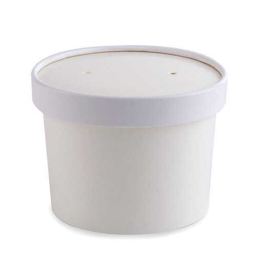 Go Pack Paper Soup Container & Lid Combo [16oz] (473ml) (a pack of 250)