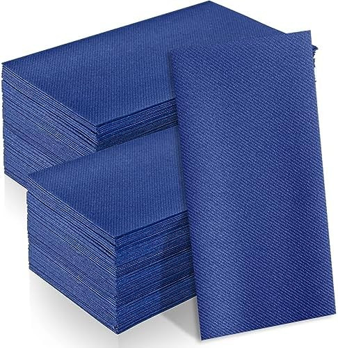 Poppies Navy Blue 2-Ply Napkins 8-Fold [40x40cm] - Pack of 2000 for Restaurants & Events  Supply Express