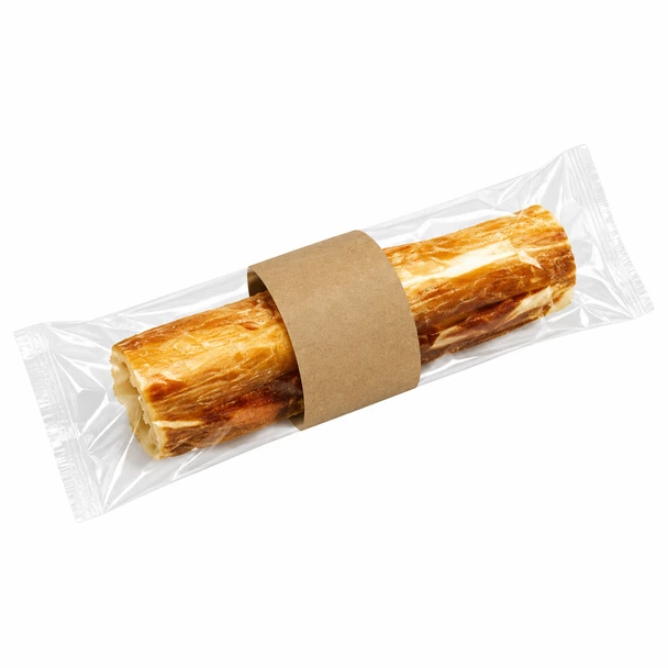 baguette packaging Kraft Baguette Collar Bags with Perforated Film