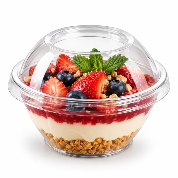 Somoplast DC200 Clear Round 200cc Desert Bases only  - Pack of 1000