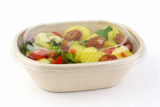 Sabert RPET LID For Oval Eco Street Pulp Bowl PUL58021 (Pack of 300)