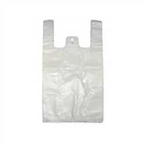 Medium White Plastic Carrier Bag High Density [11x17x21 Inch) 19 mu (a pack of 750)