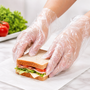 Large Clear Polythene Gloves - case of 100 X 100