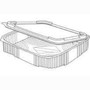 Somoplast 710 Clear Hinged rectangular Bakery Container - Pack of 300