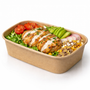 Rectangular Kraft Paper Takeaway Food Container 750cc (pack of 300)