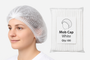 White Mob Cap - Pack of 100