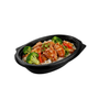 Oval Black Microwavable Food Container 500cc Somoplast 754 - Box of 250 bases