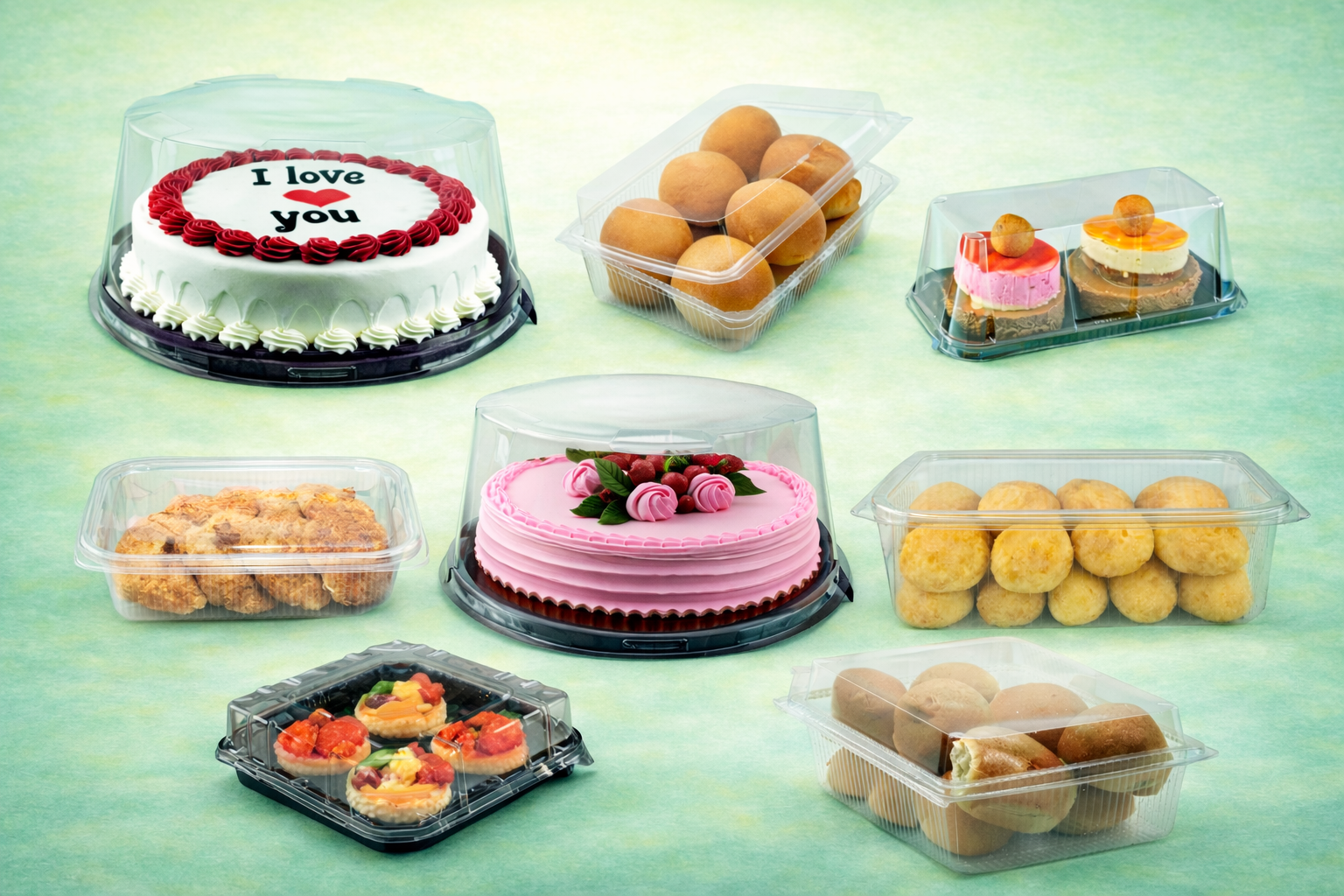 Cake and Patisserie Plastic containers