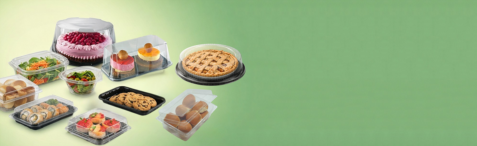 Plastic cake and patisseries container