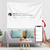 Custom Twitter Tweet Indoor Tapestry Wall Hanging