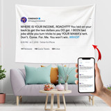 Custom Twitter Tweet Indoor Tapestry Wall Hanging