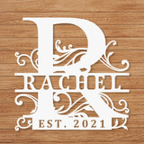 Personalized Monogram Split Letter Name Metal Sign - Creative Gifts 2022