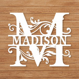 Customizable Monogram Split Letter Name Metal Sign - Best Gifts for Her/Him