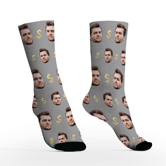Custom Money Face Socks with Photos 