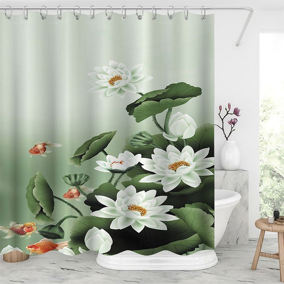﻿Lotus Shower Curtains