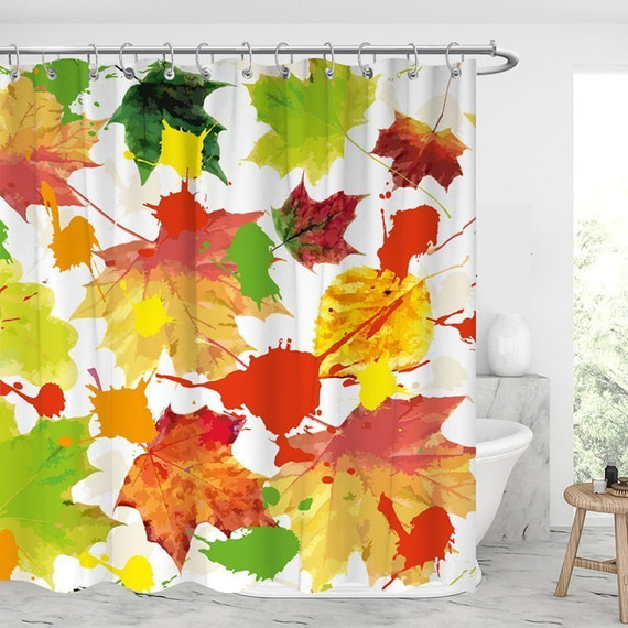 Autumn Fall Leaves Shower Curtains