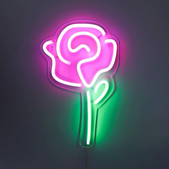Rose Neon Sign Art Decor