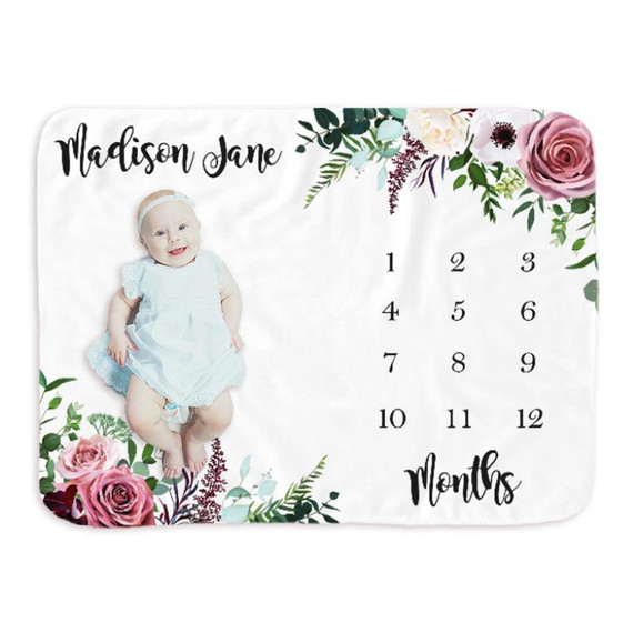 Custom Baby Milestone Blanket
