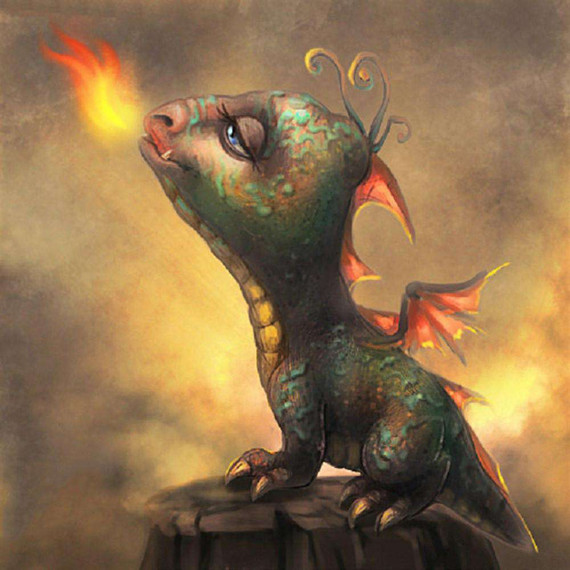 Fire-breathing Baby Dragon