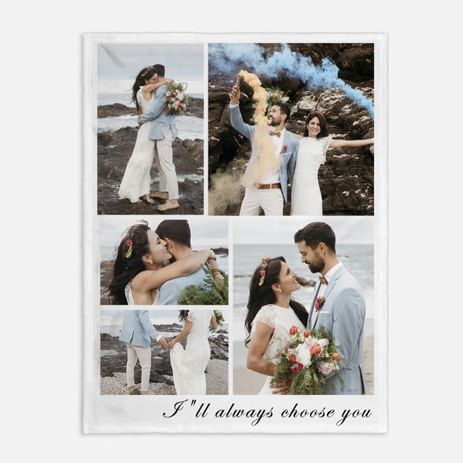 Custom Photo Collage Blankets, Premium Throw Blanket, Personalized Picture Blanket