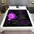 Purple Flowers and Butterflies Fleece Blanket - A Letter To Mom From Daughter, Good Presents for Mum