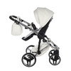 Junama Fluo Individual White Silver 2-in-1 pram and pushchair parent facing