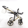 Junama Fluo Individual Mirror White Gold 2-in-1 pram and pushchair flat