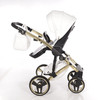Junama Fluo Individual Mirror White Gold 2-in-1 pram and pushchair parent facing