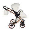 Junama Fluo Individual Mirror White Rose Gold Pram & Pushchair