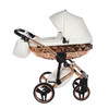 Junama Fluo Individual Mirror White Rose Gold Pram & Pushchair