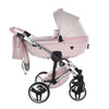 Junama Dolce Pink 2-in-1 pram diamond carrycot detail