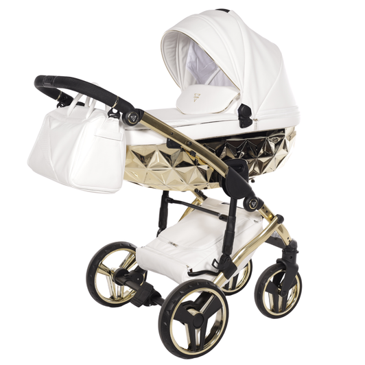 Junama Fluo Individual Mirror White Gold Pram & Pushchair