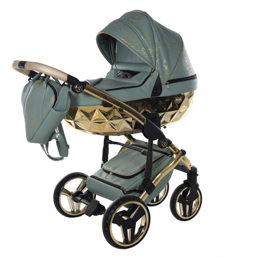 Junama Heart Green 2-in-1 pram and pushchair weather window