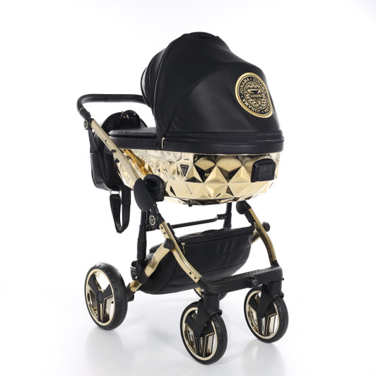 Junama Handcraft Black Gold 2-in-1 pram and pushchair carrycot detail