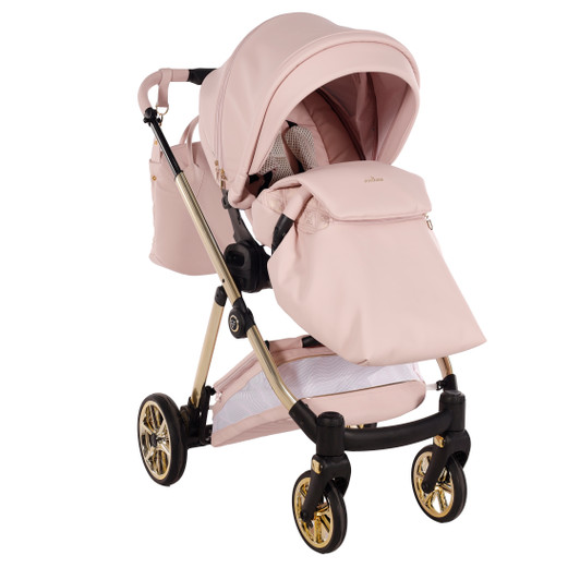 Junama Elegante Art Deco Pink Pram & Pushchair