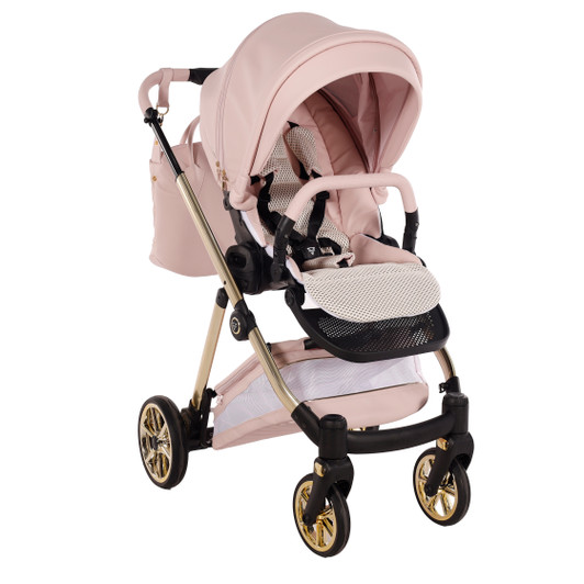 Junama Elegante Art Deco Pink Pram & Pushchair