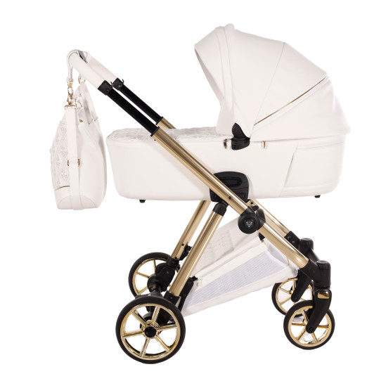 Junama Elegante Art Deco White Pram & Pushchair