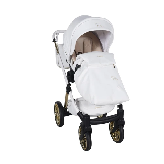 Junama White Latte Pram Pushchair Travel System