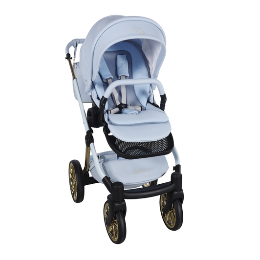 Junama Cubby Blue Gold Pram & Pushchair