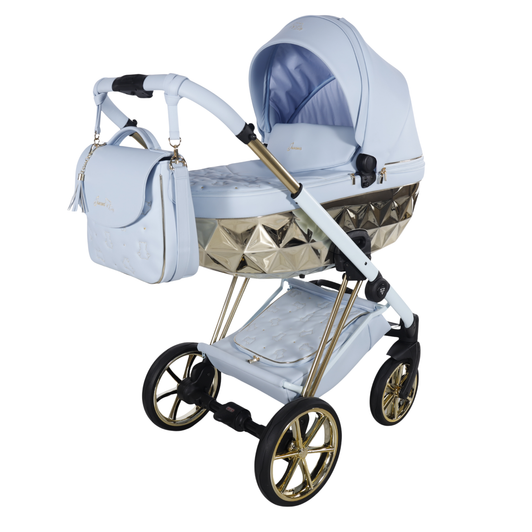 Junama Cubby Blue Gold Pram & Pushchair