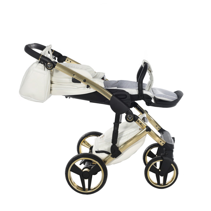 Junama Fluo Individual White Gold 2-in-1 pram and pushchair flat
