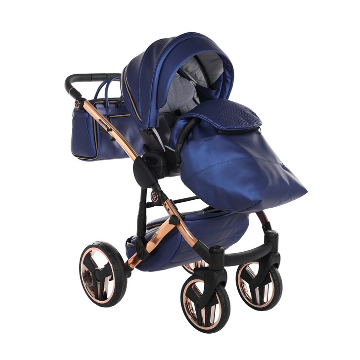 Junama Fluo Line Navy 2-in-1 pram and pushchair + apron