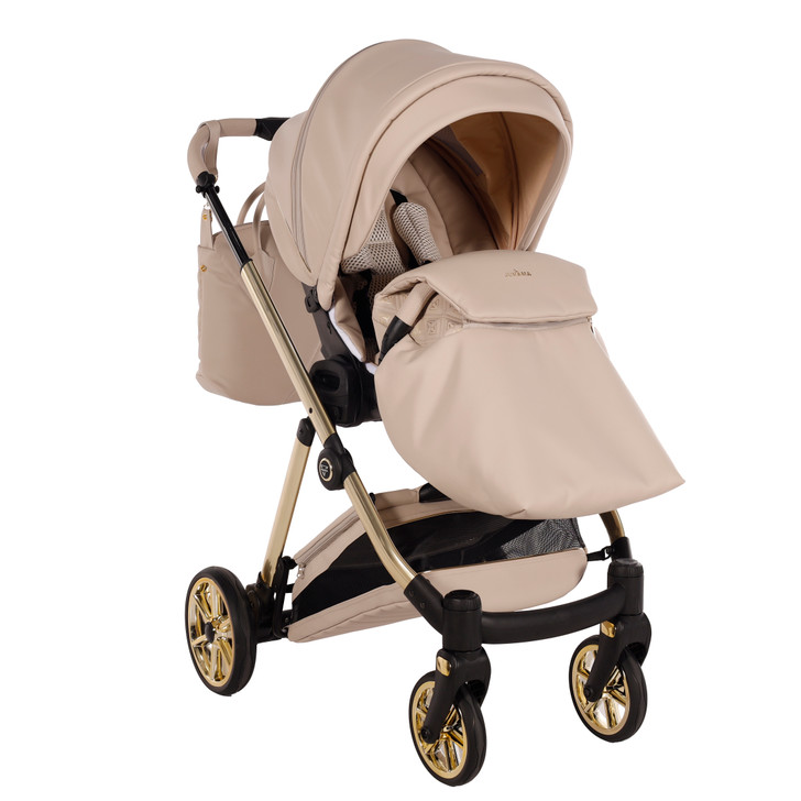 Junama Elegante Art Deco Beige Pram & Pushchair