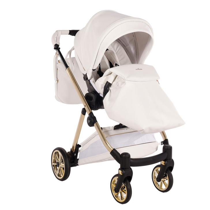 Junama Elegante Art Deco White Pram & Pushchair