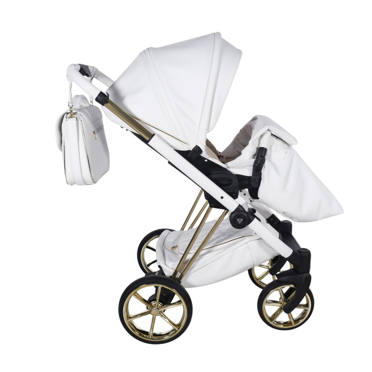 Junama White Latte Pram Pushchair Travel System