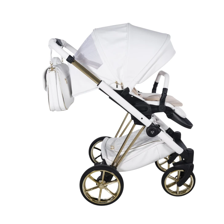 Junama White Latte Pram Pushchair Travel System