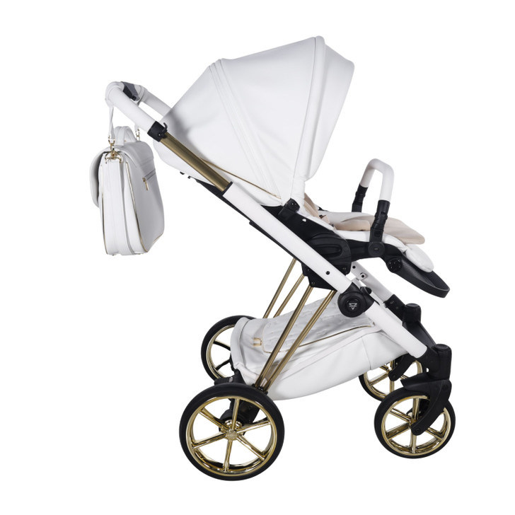 Junama White Latte Pram Pushchair Travel System