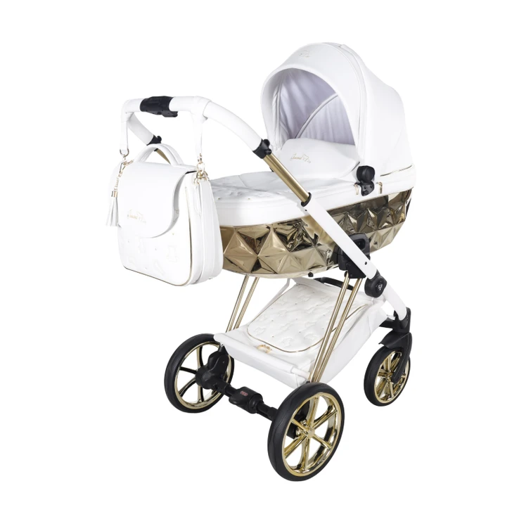 Junama White Latte Pram Pushchair Travel System
