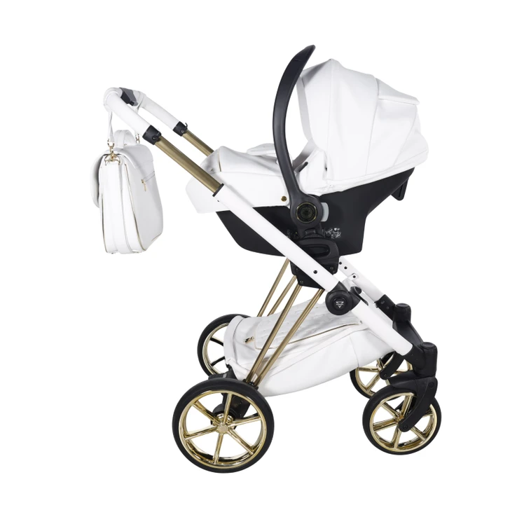Junama White Latte Pram Pushchair Travel System